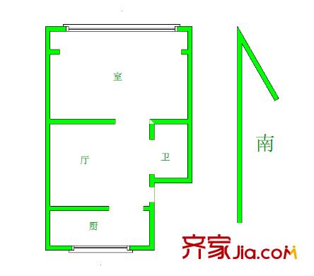 黃家圩住宅戶型圖戶型圖 1室 1室1廳1衛(wèi)