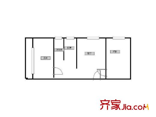 黃家圩住宅戶型圖戶型圖2室 2室1廳1衛(wèi)1廚