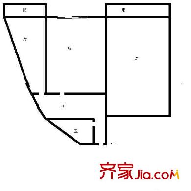 耀高小區(qū)戶型圖戶型圖 2室1廳1衛(wèi)1廚