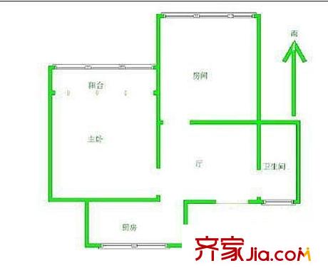 耀高小區(qū) 二室 戶型圖
