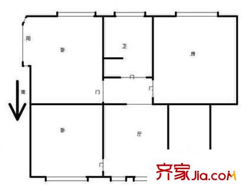 耀高小區(qū) 三室 戶型圖
