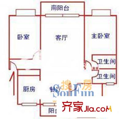 上海 达安春之声花园二期 户型图
