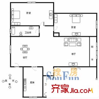 上海 富都花园 户型图