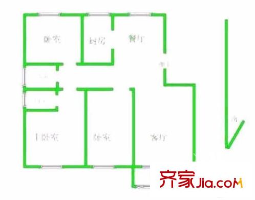 東方吉苑 3室 戶型圖