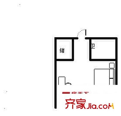 金東名苑戶型圖 戶型圖 1室1廳1衛(wèi)1廚