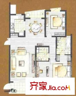 濱江蘭庭 2室 戶型圖