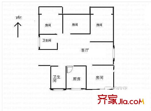 知雅园户型图户型图 4室2厅2卫1厨