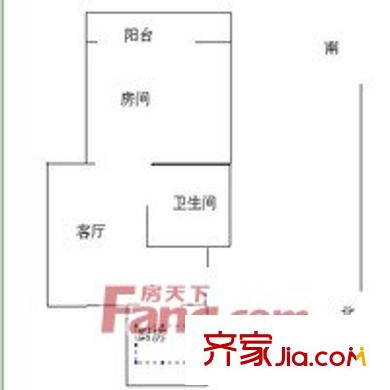 芳華路268弄小區(qū)戶型圖芳華路268弄 戶型圖 1室1廳1衛(wèi)1廚