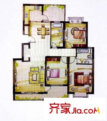上海 金港河滨华城 户型图