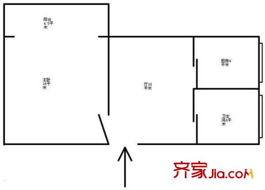 濟(jì)陽三村戶型圖戶型圖 2室1廳1衛(wèi)1廚