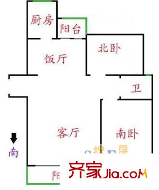 上海 建德花园紫荆苑 户型图