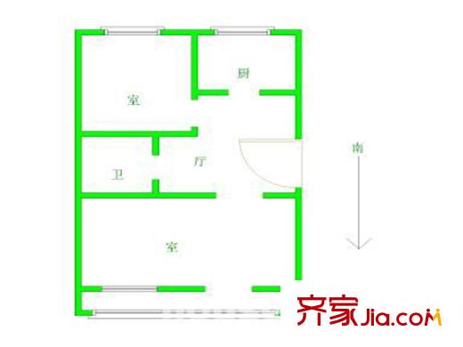 外港新村戶型圖戶型圖 2室 2室1廳1衛(wèi)1廚