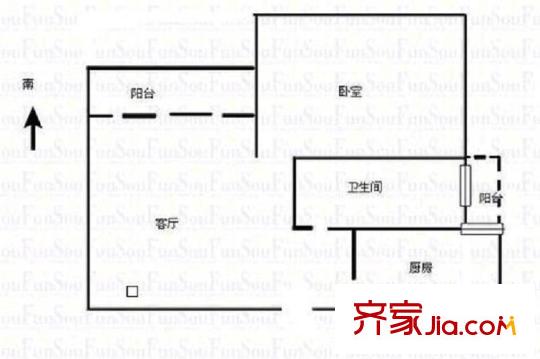 紫竹雅苑戶型圖戶型圖 1室1廳1衛(wèi)1廚