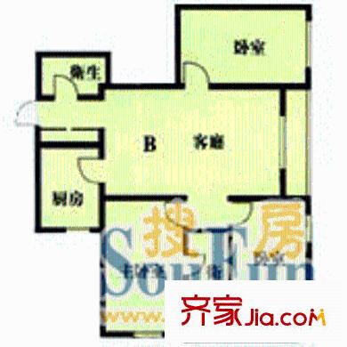 恒达公寓户型图3室1厅2卫1厨