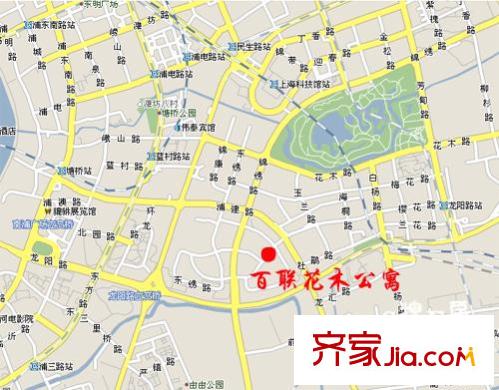 錦繡花木公寓交通圖地理位置圖