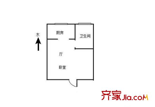 竹山路電子一條街戶型圖 戶型圖 1室 1室1廳1衛(wèi)1廚
