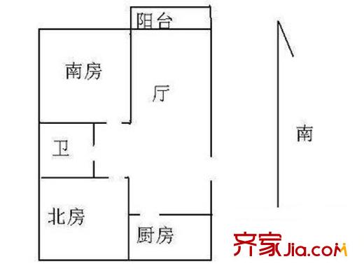 安臨小區(qū) 1室 戶型圖