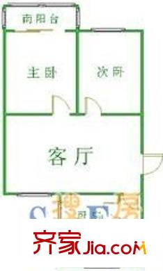 安臨小區(qū) 2室 戶型圖
