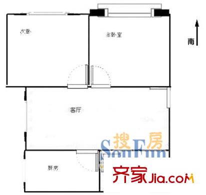 上海 南橋曙光2室 戶型圖