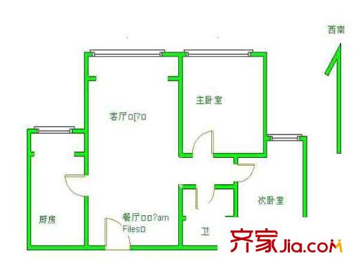 供電苑戶型圖戶型圖 3室 3室2廳1衛(wèi)1廚