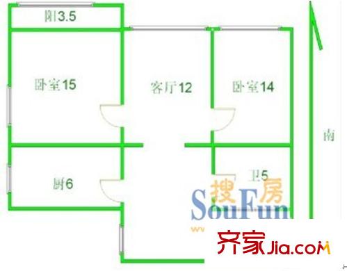 上海 爱建新村 户型图