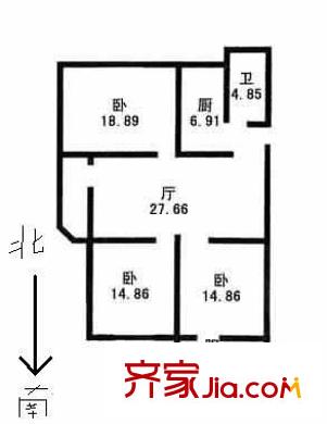 金光小區(qū)戶型圖戶型圖 3室1廳1衛(wèi)1廚