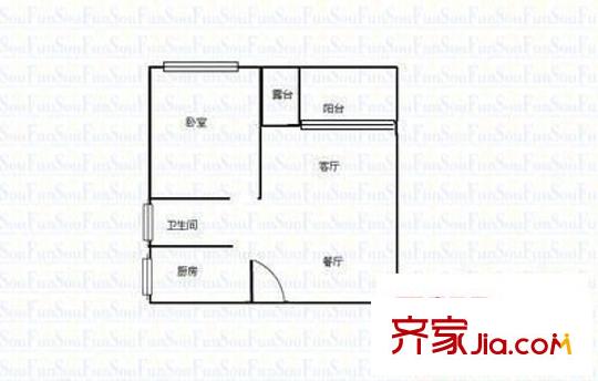 雅鹿新苑户型图户型图 3室2厅2卫2厨