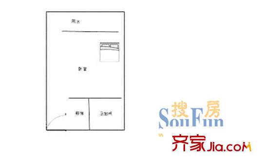 幸福村户型图户型图 1室1厅1卫1厨