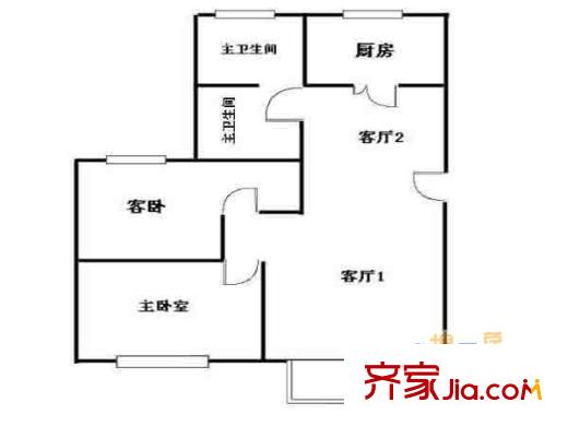 美林苑戶型圖戶型圖 2室 2室2廳2衛(wèi)1廚