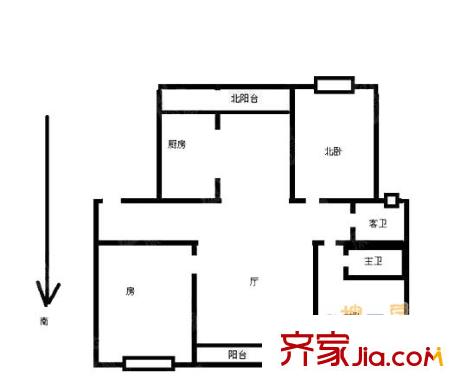 由由六村2室1廳2衛(wèi)1廚