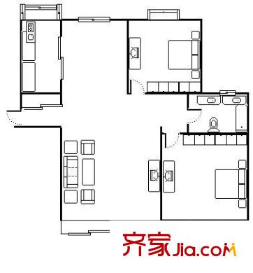 文馨苑(南匯)戶型圖文馨苑（南匯） 2室 戶型圖 2室1廳1衛(wèi)1廚