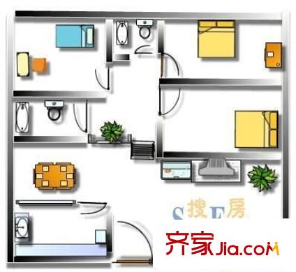 文馨苑(南匯)戶型圖文馨苑（南匯） 3室 戶型圖 3室2廳2衛(wèi)1廚