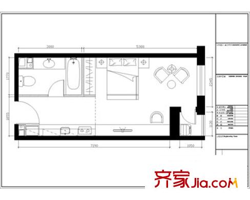 和亭佳苑 1室 户型图