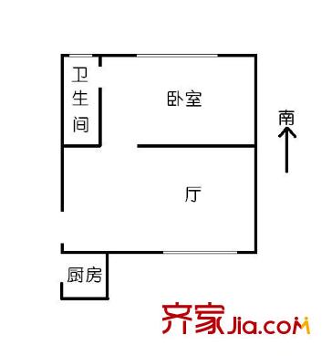 和亭佳苑 1室 户型图