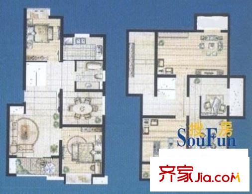 和亭佳苑 4室 户型图
