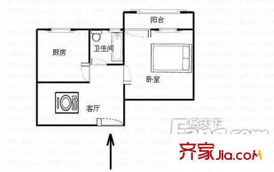 三茅巷小區(qū)戶型圖戶型圖 1室 1室1廳1衛(wèi)1廚
