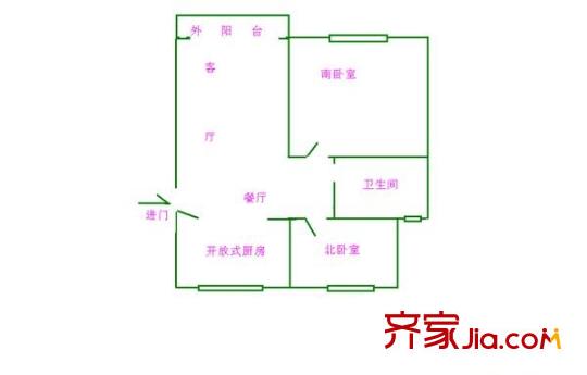 玉蘭路81弄小區(qū)戶型圖玉蘭路81弄 2室 戶型圖 2室1廳1衛(wèi)1廚