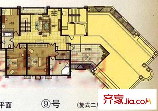 汇贤阁别墅复式户型 10号 5室3厅3卫1厨