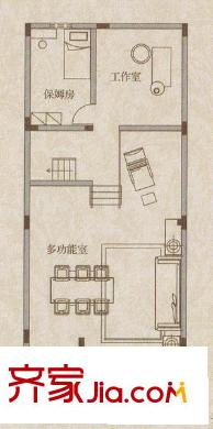 红墅1858别墅C户型-地下一层 4室2厅4卫1厨