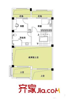 匯錦臻邸2b戶型二樓 5室2廳3衛(wèi)1廚