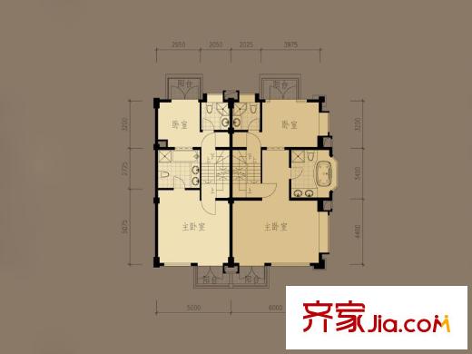 御沁園AS/AS1三層平面圖 4室2廳2衛(wèi)1廚