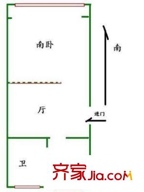 浦興苑 1室 戶型圖