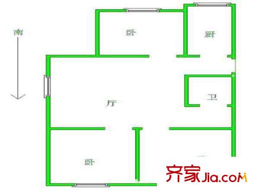 汽輪五村戶型圖戶型圖 3室 3室1廳1衛(wèi)1廚