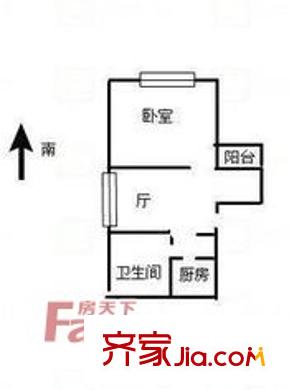 雙秀西園戶型圖 戶型圖 1室