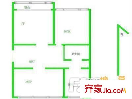 雙秀西園戶型圖 戶型圖 1室