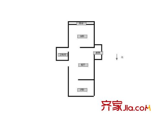綠川小區(qū) 1室 戶型圖