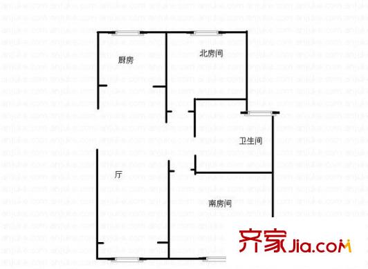 陽光城市家園戶型圖戶型圖 1室1廳1衛(wèi)1廚