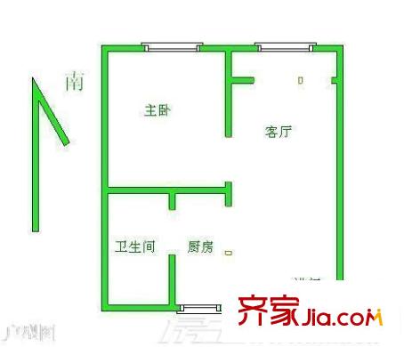 陽光城市家園 1室 戶型圖