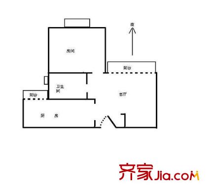 雙秀家園戶型圖戶型圖 1室1廳1衛(wèi)1廚