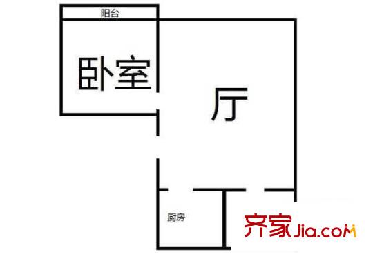 唐人苑戶型圖戶型圖 1室1廳1衛(wèi)1廚